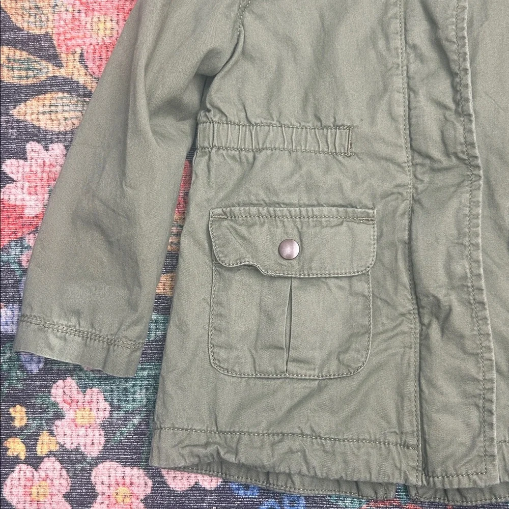 Old Navy Toddler Green Khaki Hooded Jacket, Size 3T